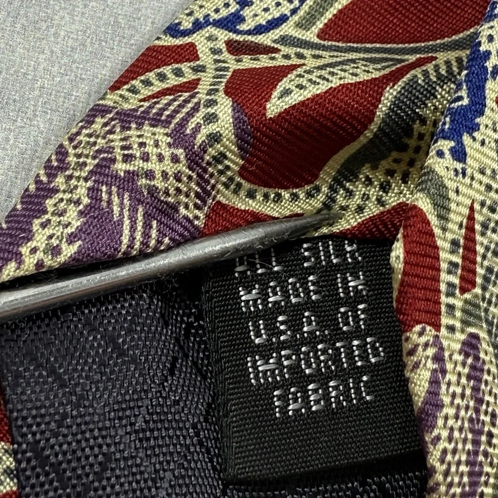 Vintage Christian Dior Monsieur Men's Silk Tie Floral Made‎ in USA 56